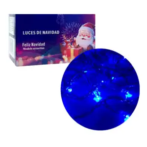 Serie de 300 luces en tono azul con diseño tipo cascada para decoraci…