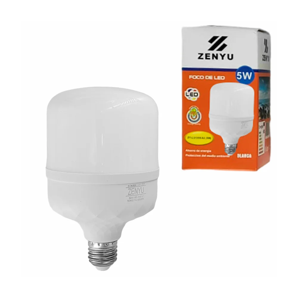 Foco bombilla led zenyu ahorrador de 5w con luz blanca / zy-luces a2 …