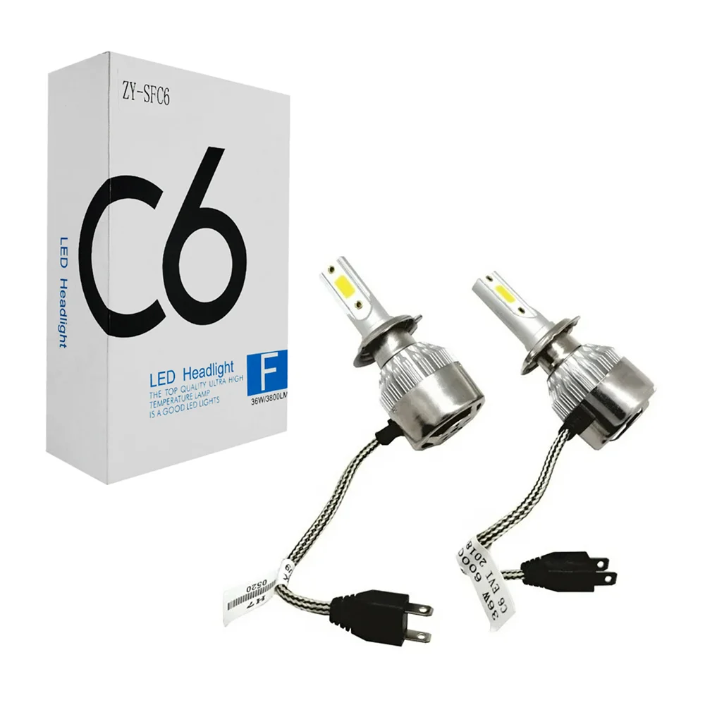 Juego de 2 luces led con 3800lm para los faros del coche, 36w / c6 / …