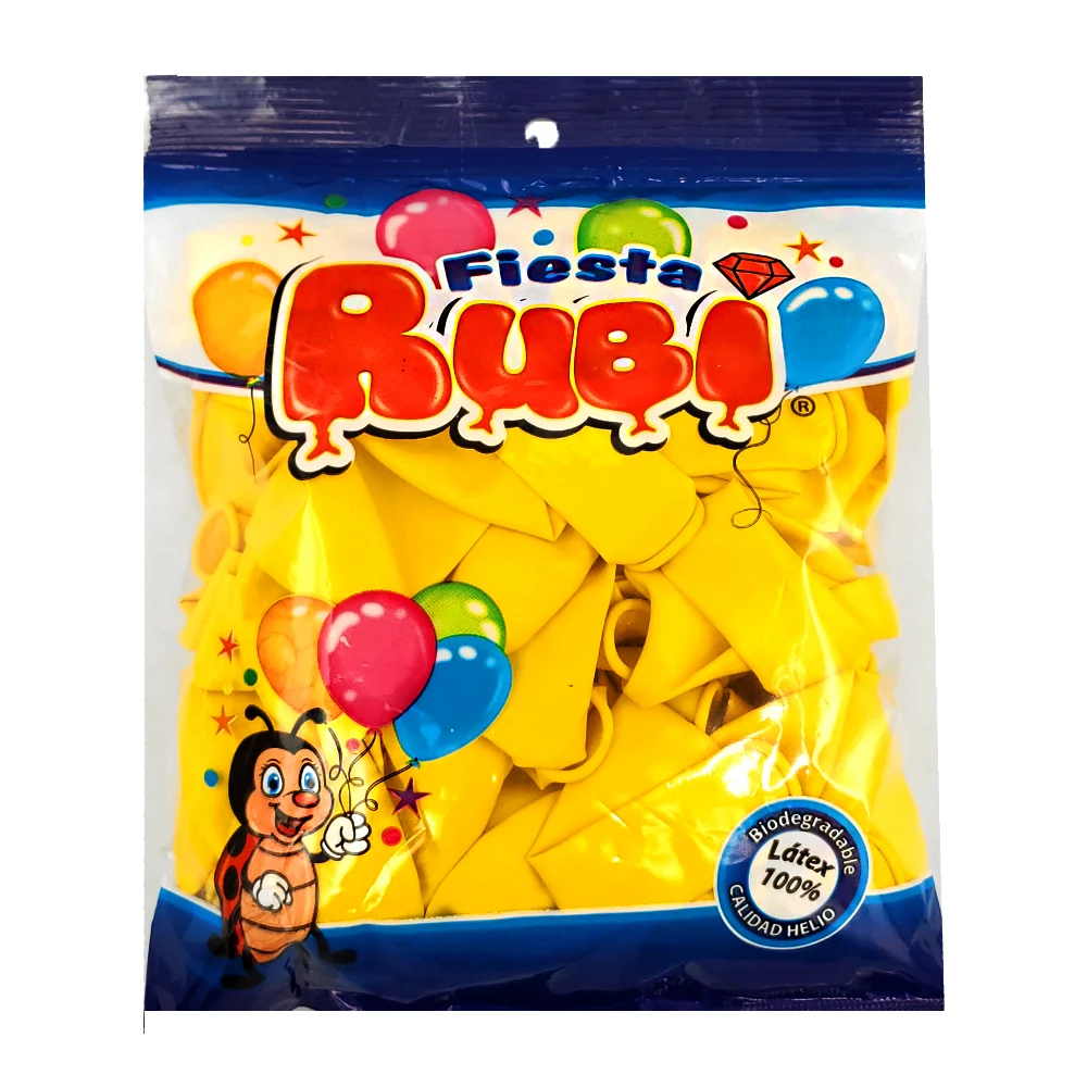 Paquete con 50 globos de 9in fiesta rubi en color amarillo / amarillo…
