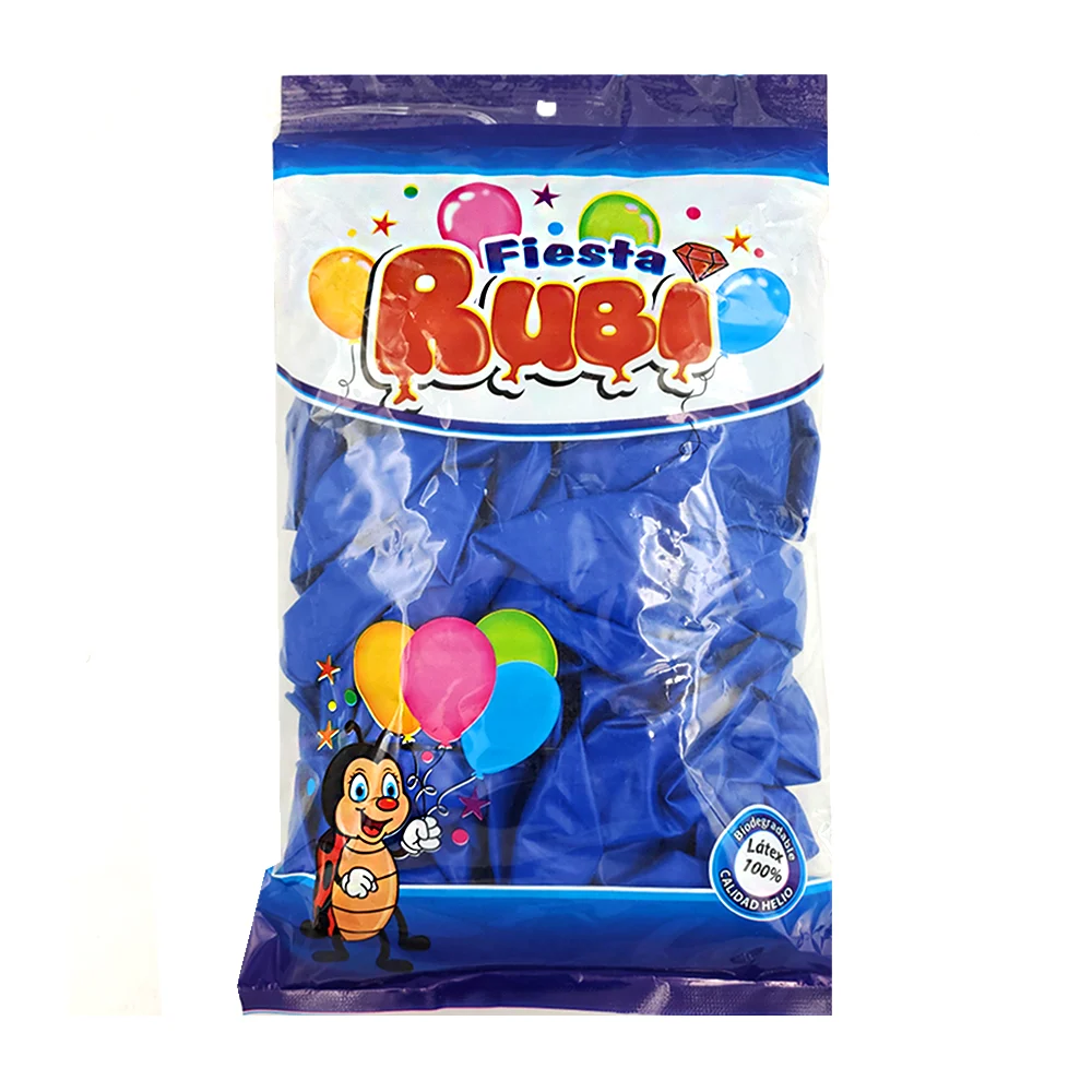 Paquete con 50 globos de latex fiesta rubí color azul océano, 12in / …