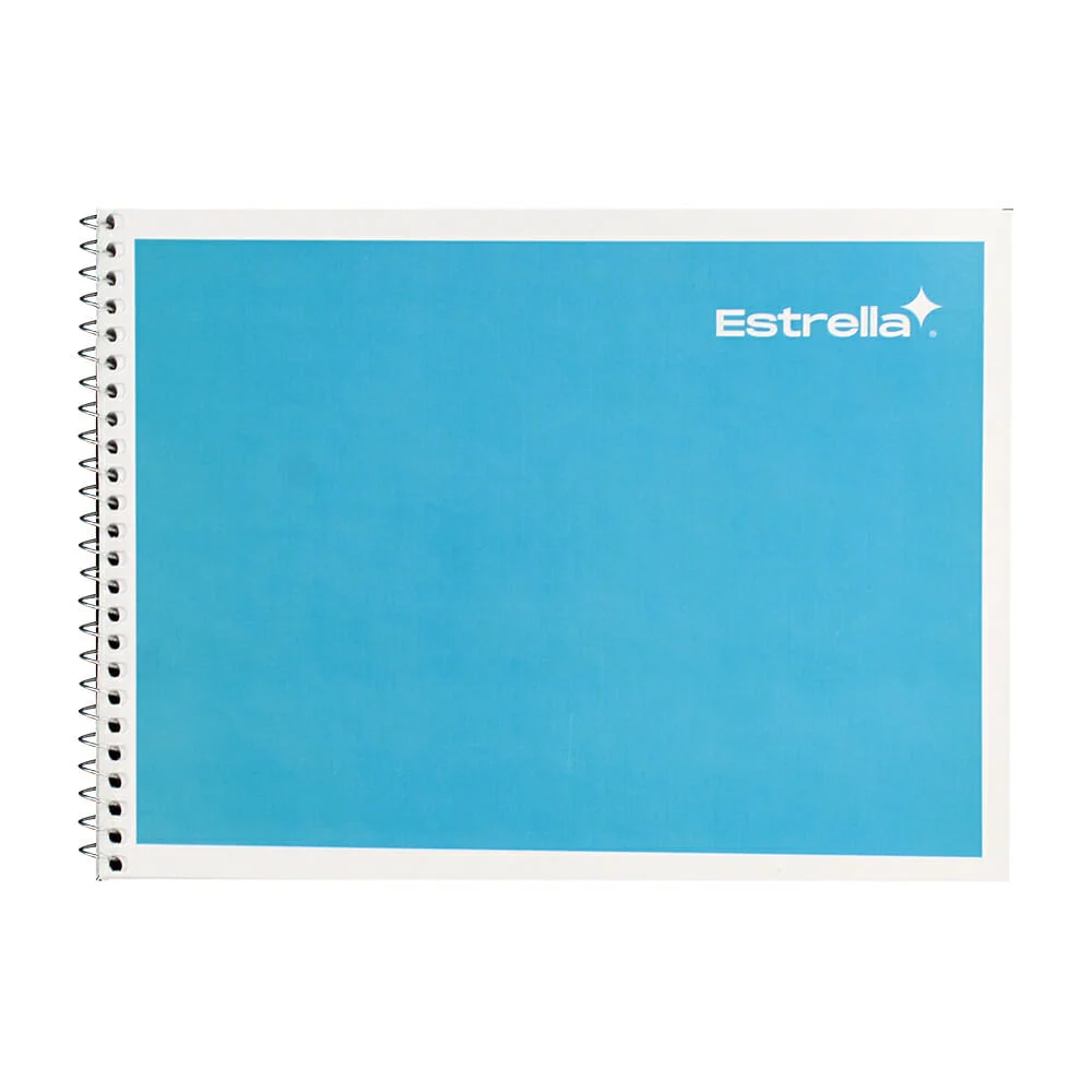 Cuaderno forma italiana estrella con espiral metálico y 100 hojas pap…
