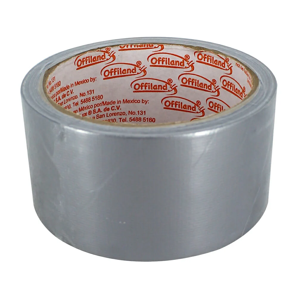 1pza Cinta multiusos duct tape offiland color gris plata de 10 metros…