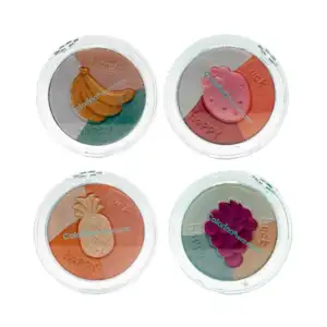 Polvo iluminador compacto colorina con forma de frutas, 8.5g, varieda…