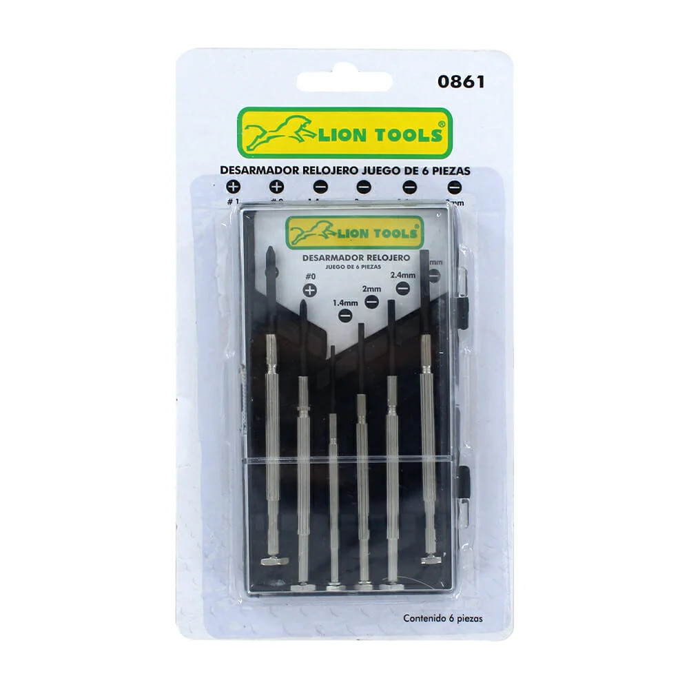 Juego con 6 desarmadores lion tools relojero / 0861