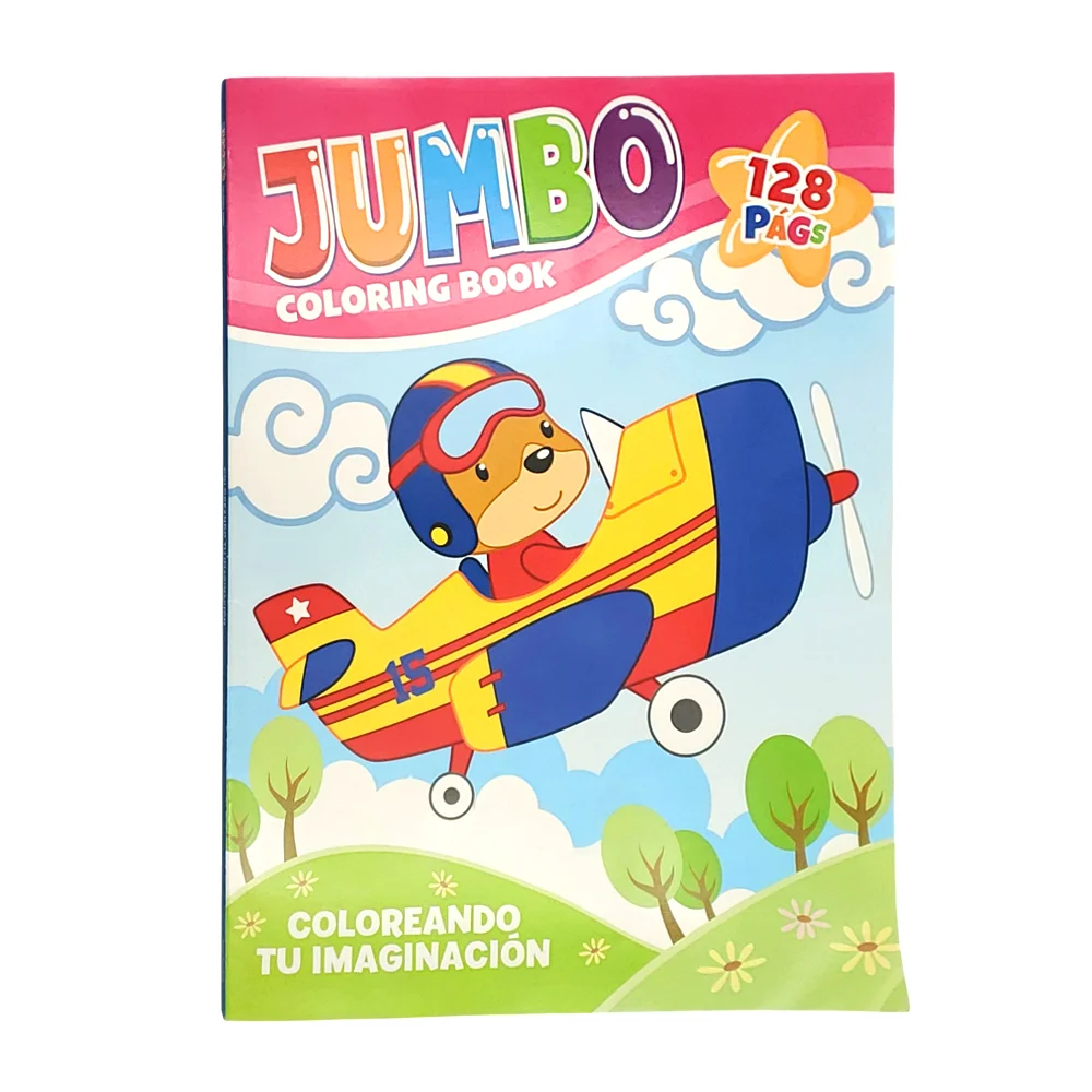 Libro jumbo para colorear con 128 páginas, variedad de modelos / libr…