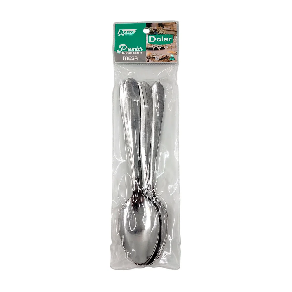 Paquete con 6 cucharas premier cafetera / dolar / 100116