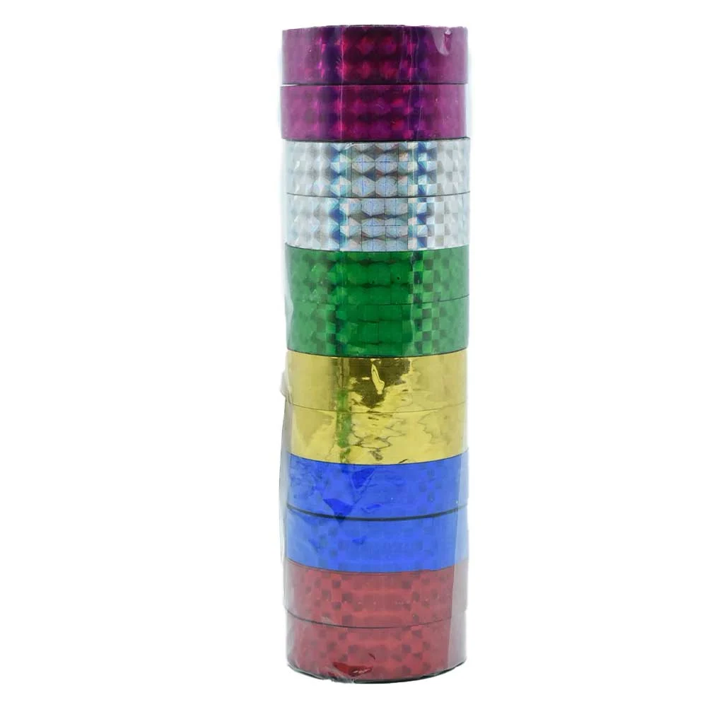 Paquete con 12 cintas adhesivas decorativas holográficas con ancho de…