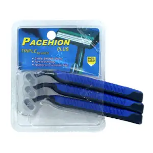 Paquete de 3 rastrillos con triple navaja / 10466