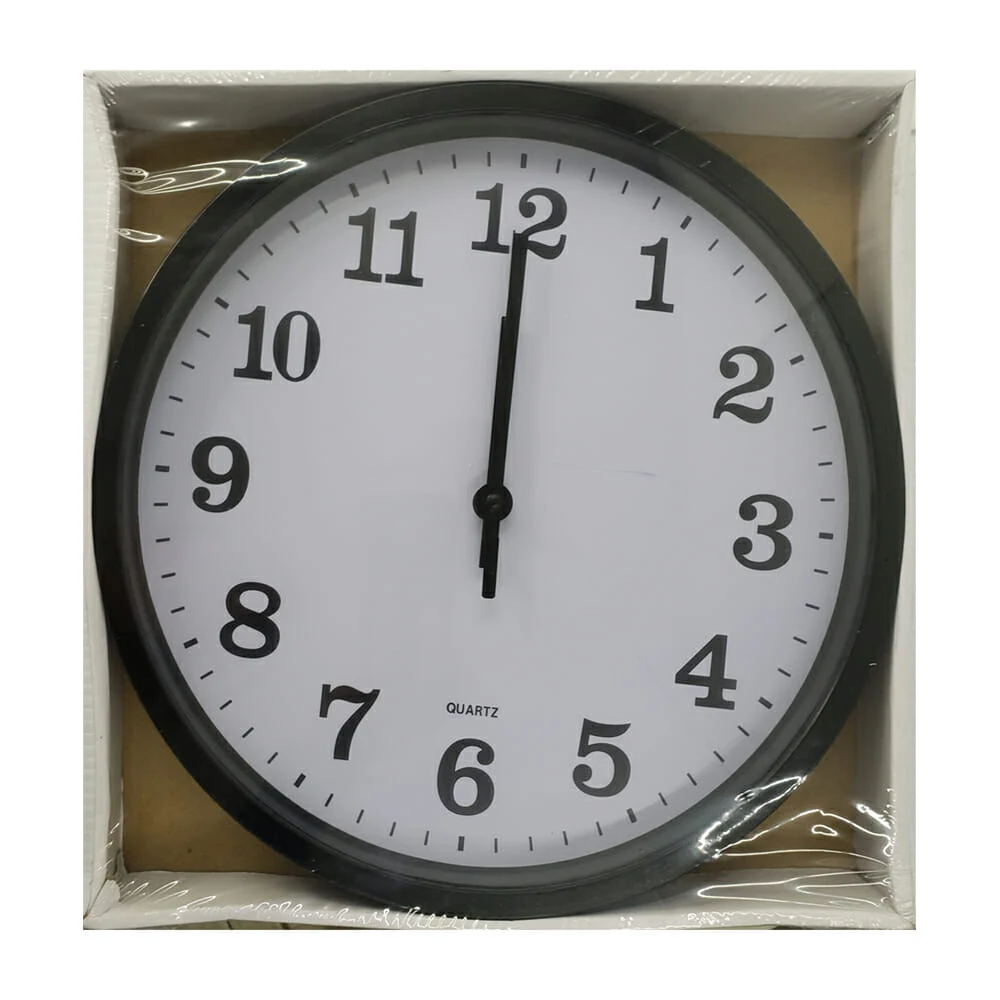Reloj de pared redondo con fondo mate 30cm / 10862