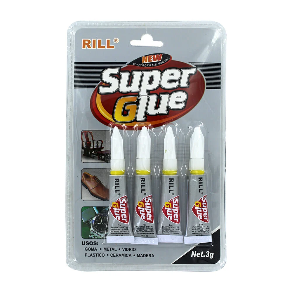 Blíster de 4 pegamentos líquidos multi usos en gotero 3g / 10895