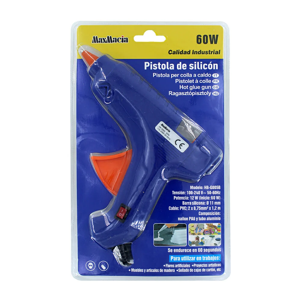 Pistola grande maxmacia con consumo 60 watts para barra de silicón 11…