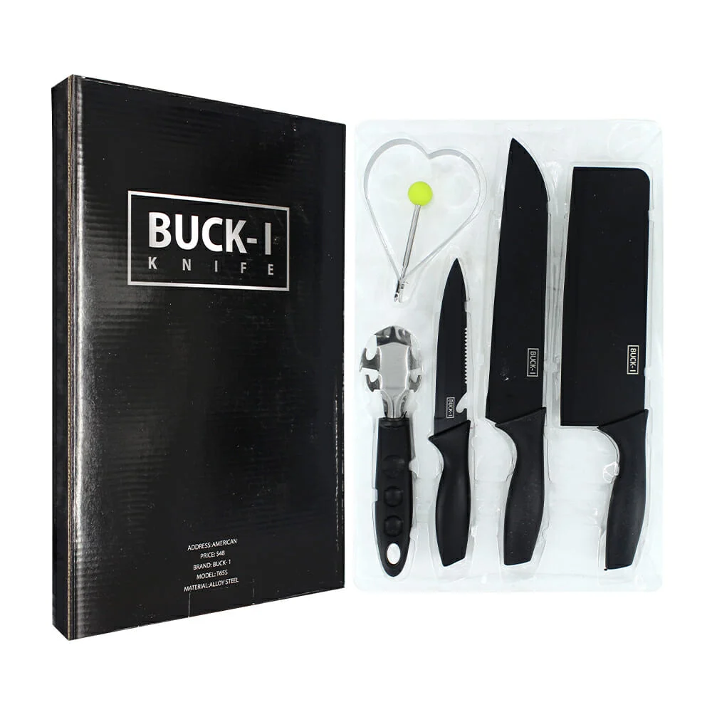 Juego de 3 cuchillos buck-i con mango de plástico, molde en forma de …