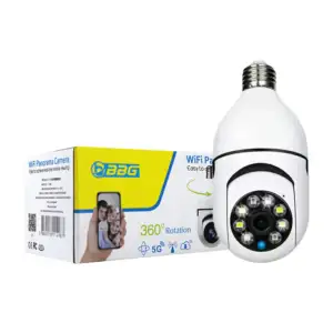 Cámara wifi de seguridad con rotación de 360°, audio, socket, aprueba…