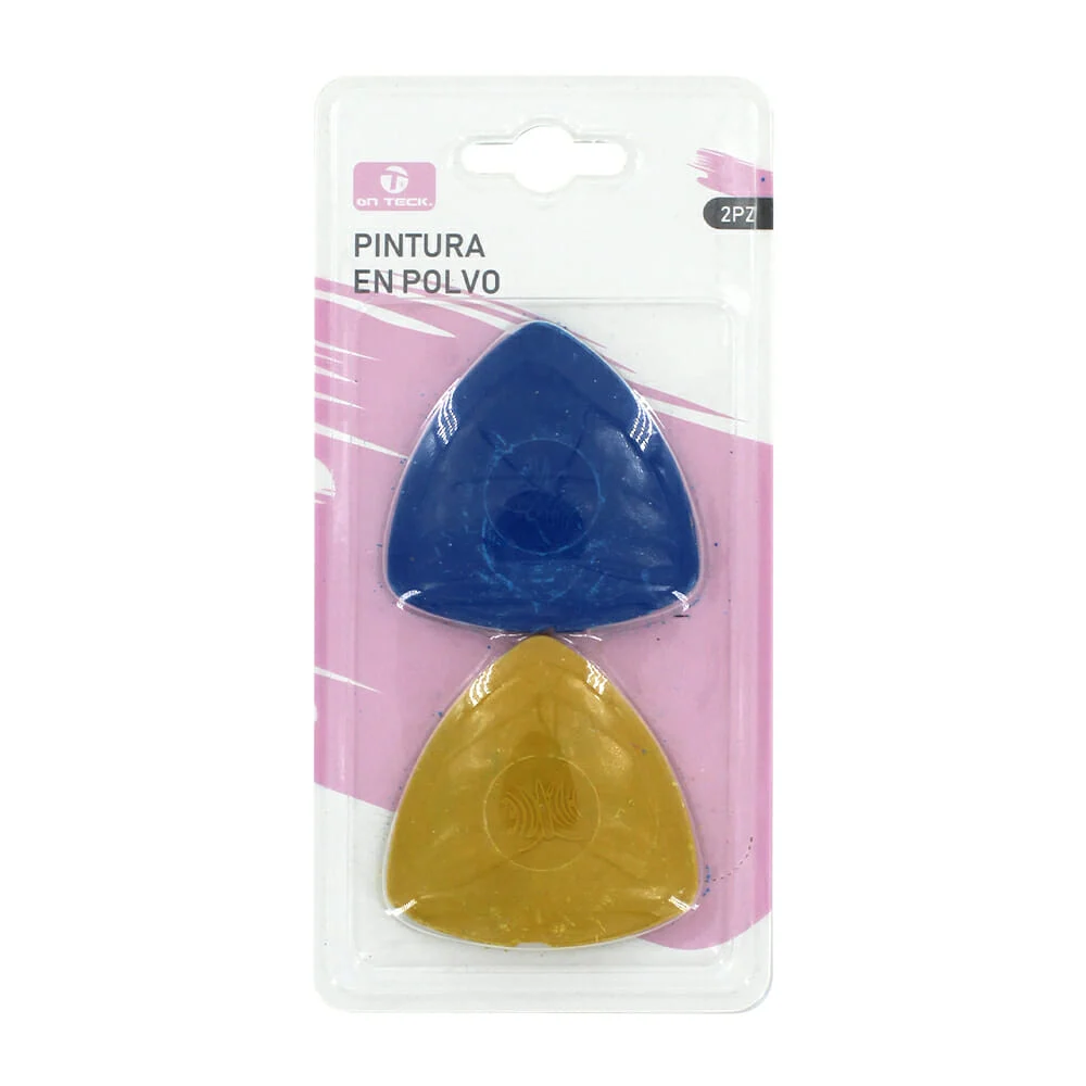 Juego con 2 piezas triángulares de pintura en polvo, variedad de colo…
