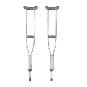 Par de muletas metálicas ergonómicas, ajustables / 1205