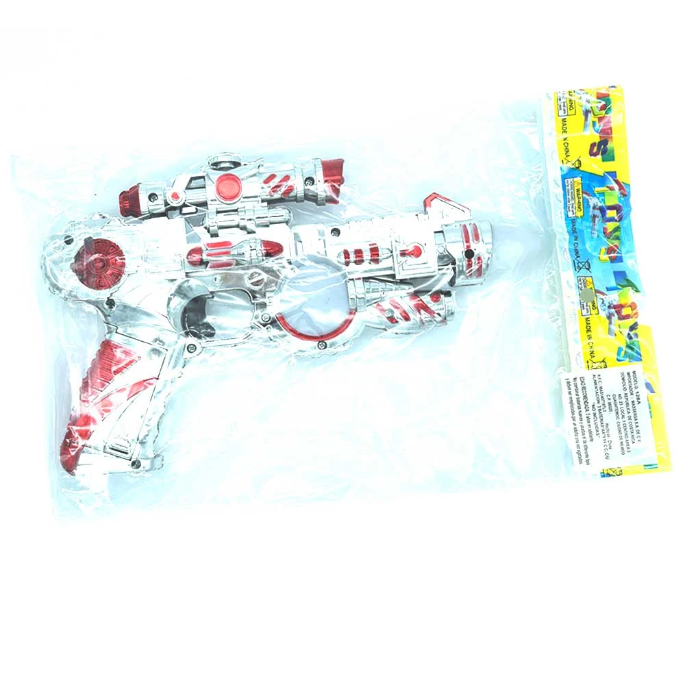 Pistola de juguete con diseño espacial + luz y sonido, variedad de co…