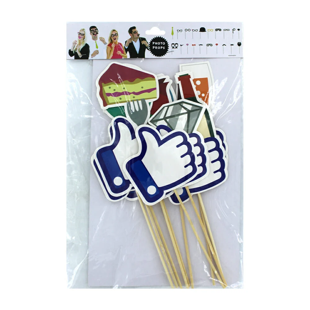 Paquete con 10 photo props / decoración para fiesta, variedad de dise…