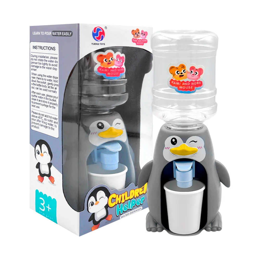 Dispensador pequeño en forma de pingüino kawaii con mini garrafón de …