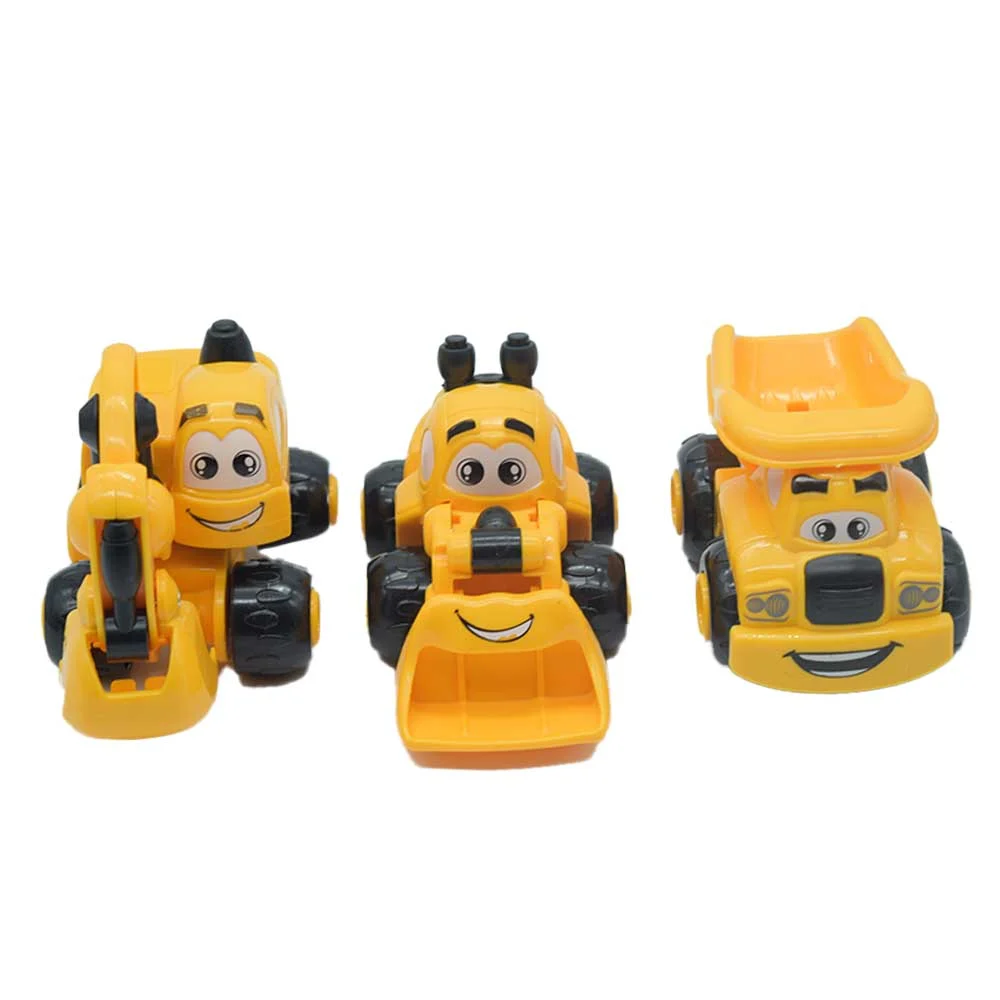 Paquete con 3 mini camiones de construcción de juguete, variedad de d…