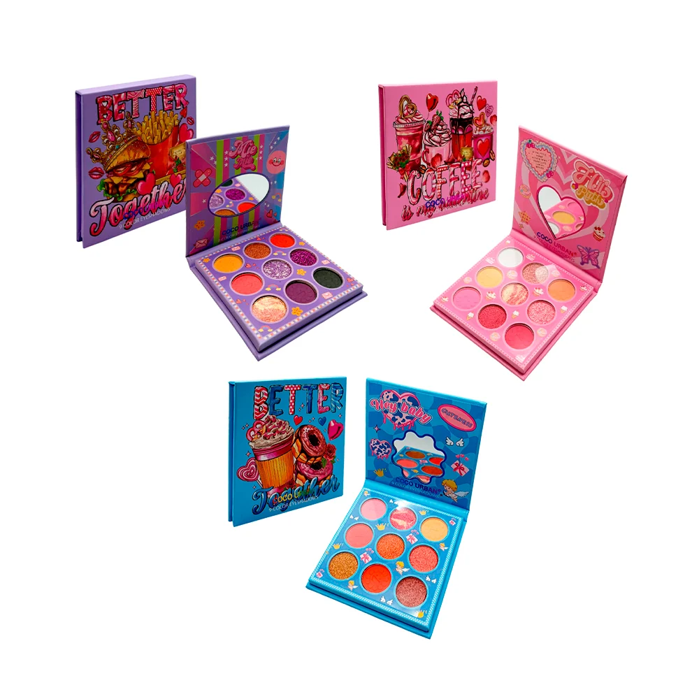 Paleta de sombras chica coco urban con 9 colores y espejo, variedad d…
