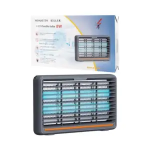 Lámpara - rejilla de plástico mata mosquitos eléctrico pequeño de dob…