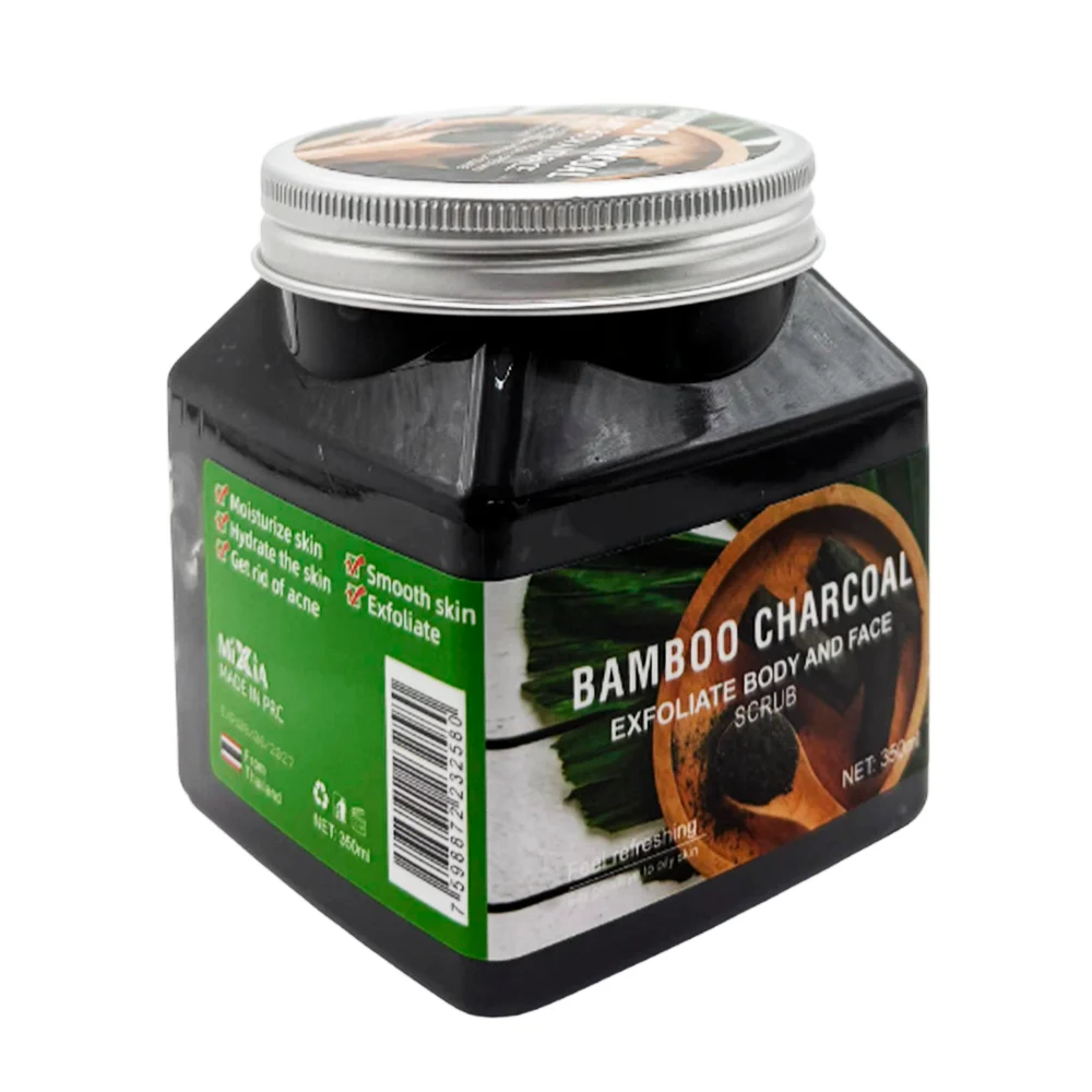 Crema exfoliante facial y corporal con extracto de carbón de bambú, 3…