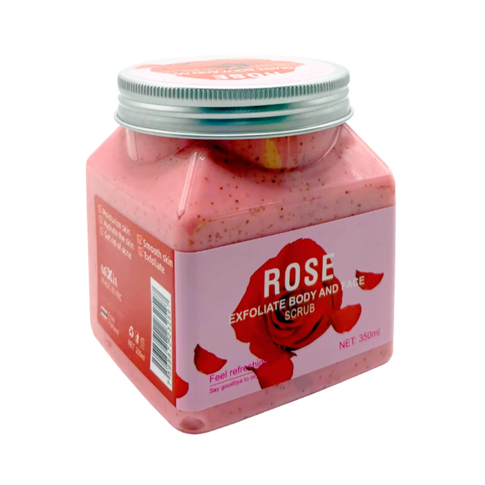 Crema exfoliante facial y corporal con extracto de rosas, 350ml / ros…
