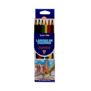 Paquete con 6 colores jumbos triangulares de madera, colores surtidos…