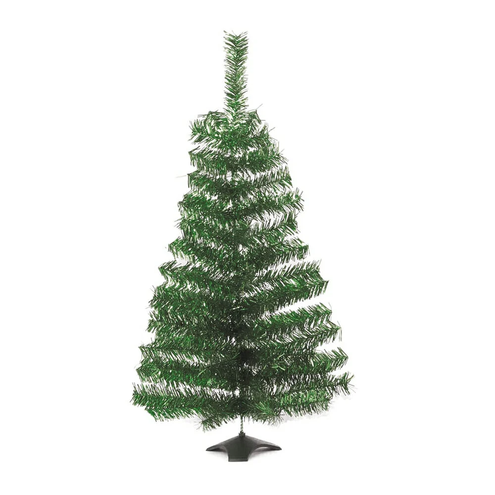 Árbol / pino de navidad monarca color verde con base de plástico negr…