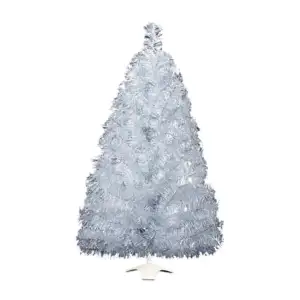 Árbol / pino de navidad monarca color plata para escritorio 50cm / 33…