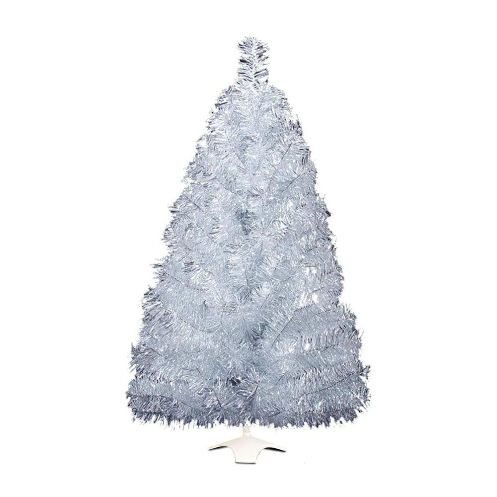 Árbol / pino de navidad monarca color plata para escritorio 50cm / 33…