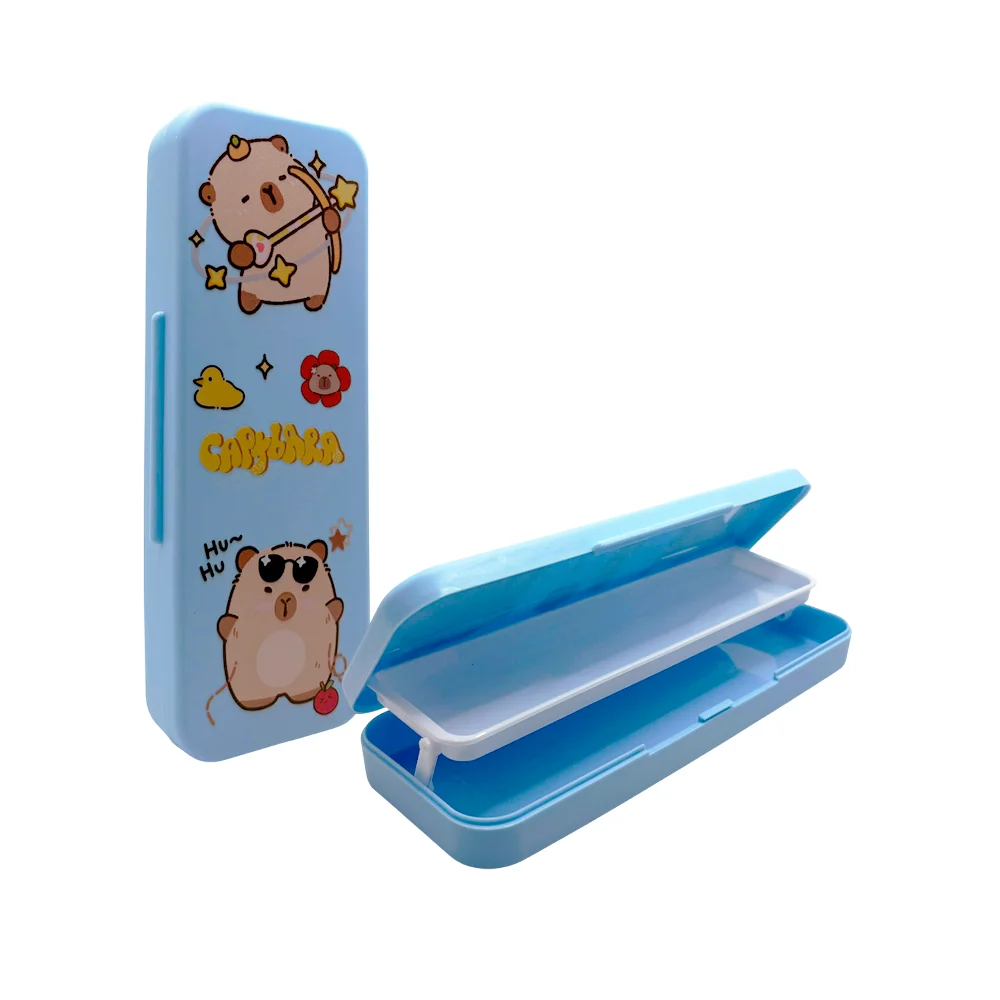 Lapicera de plástico con 2 niveles y estampado de capibara, variedad …