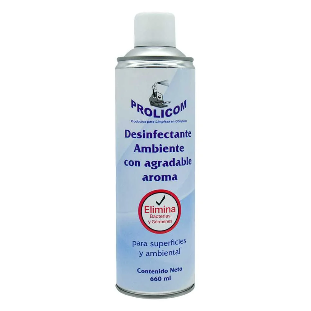 Lata de spray desinfectante ambiental con aroma 660ml / prolicom