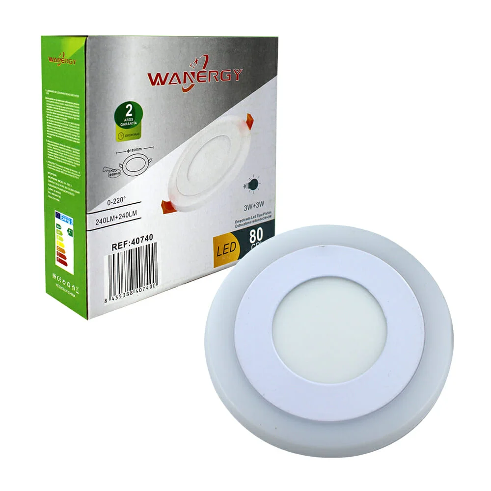 Lámpara de techo empotrable wanergy tipo pláfon extra plana y redonda…