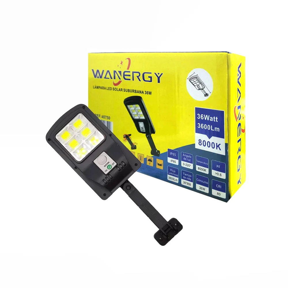 Lámpara led solar suburbana wanergy con rotación de 180°, 100x318mm, …