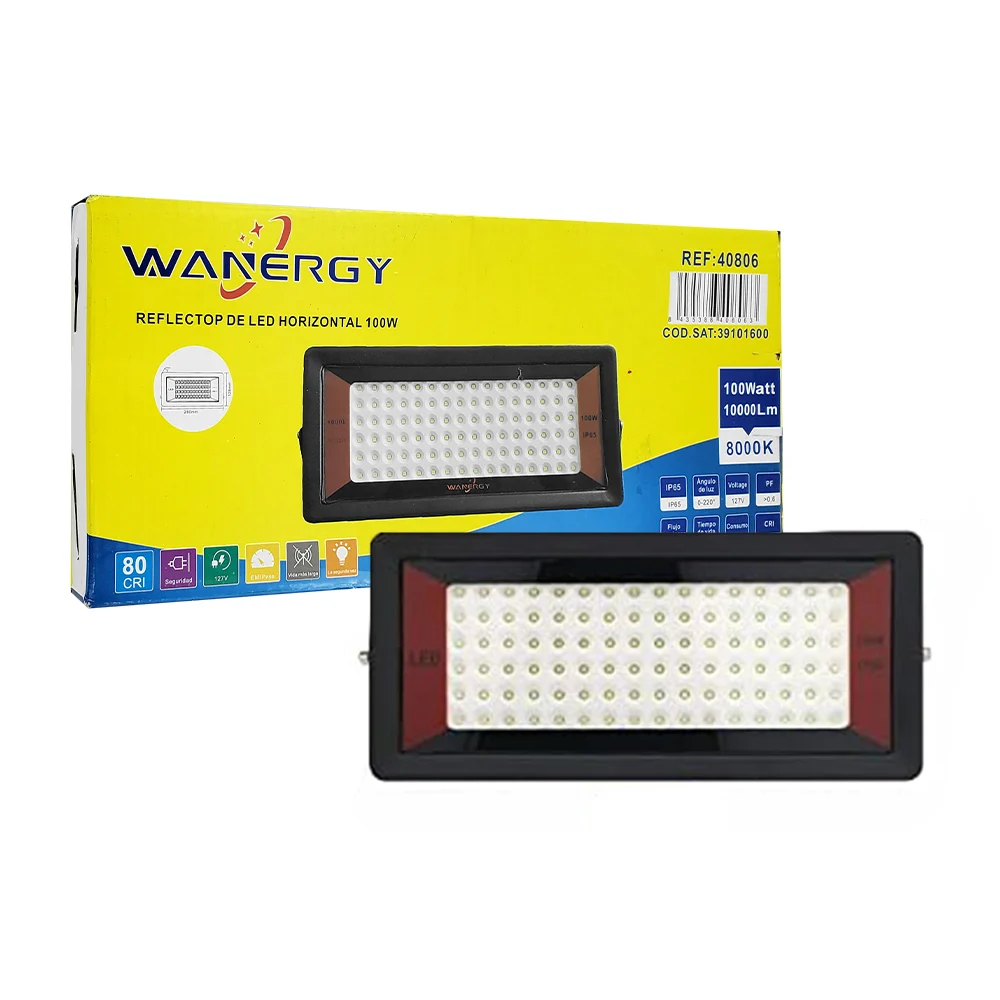 Lámpara reflector rectangular wanergy luz led fría con protección ip6…