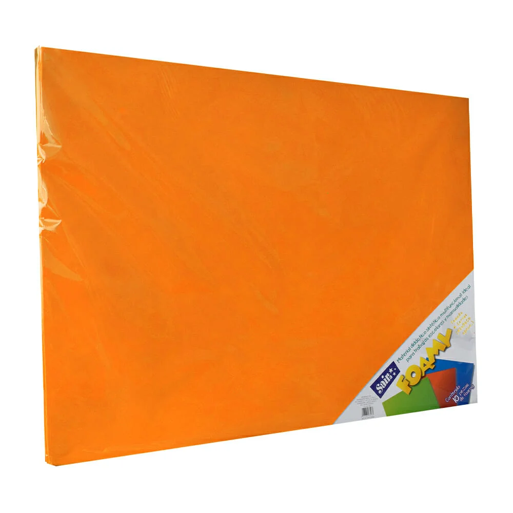 Paquete con 10 hojas de foamy liso tamaño 4 cartas o 43x56cm color na…