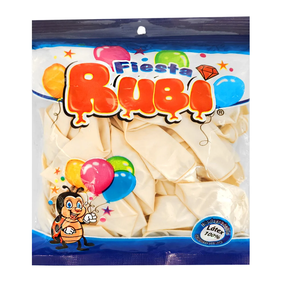 Paquete con 50 globos de latex fiesta rubí color perla, 9in / perla50…