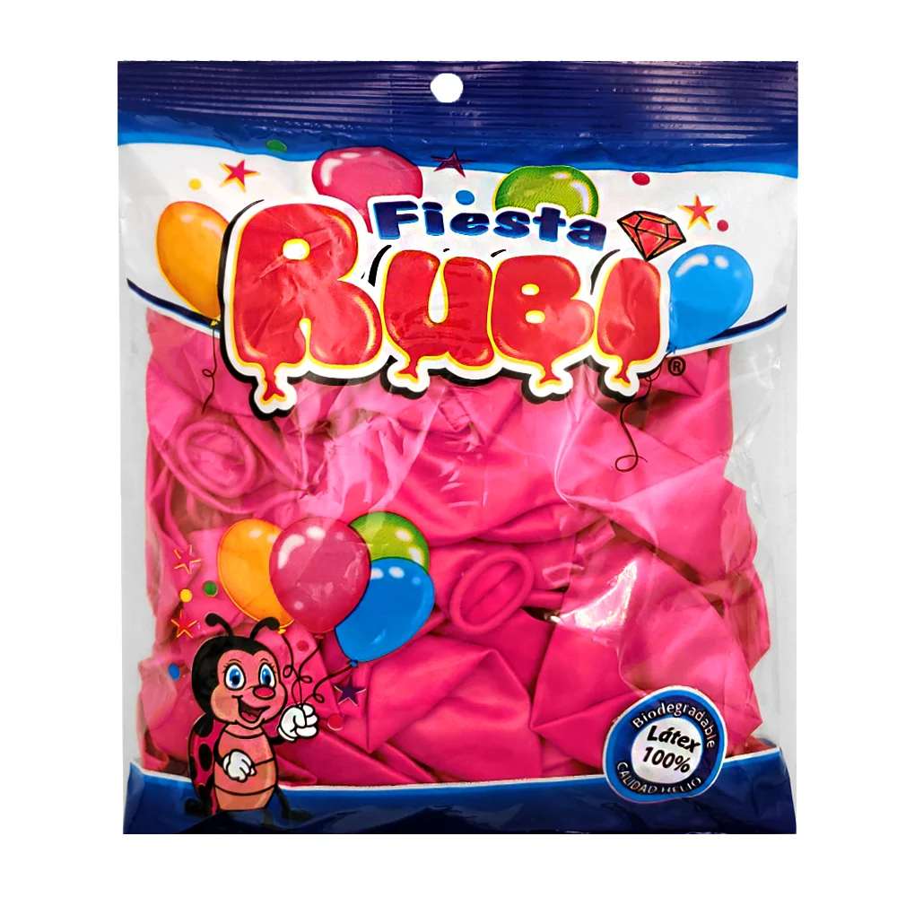 Paquete con 50 globos de latex fiesta rubí color rosa perla, 9in / ro…