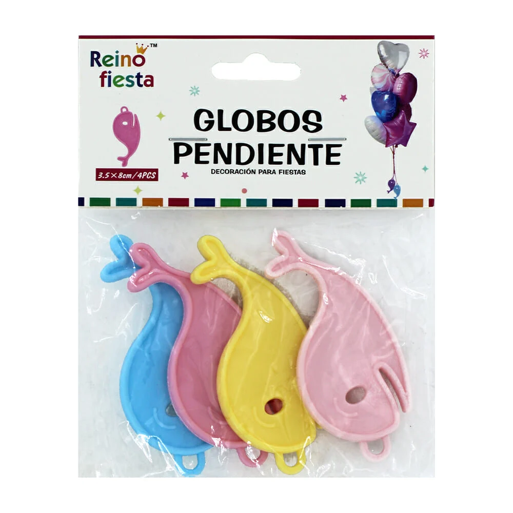 Paquete con 4 contrapesos reino fiesta de plástico en forma de ballen…
