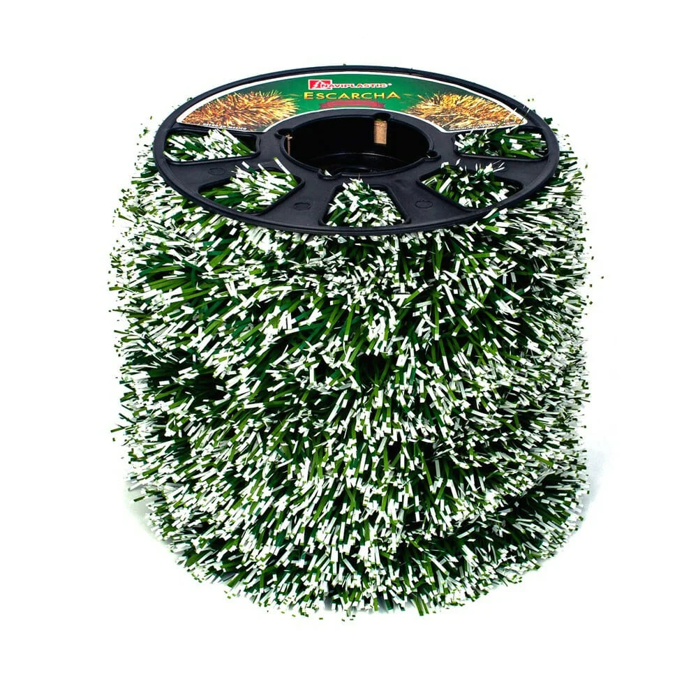 Rollo 20 metros de escarcha boa navideña no.100 color verde pino con …