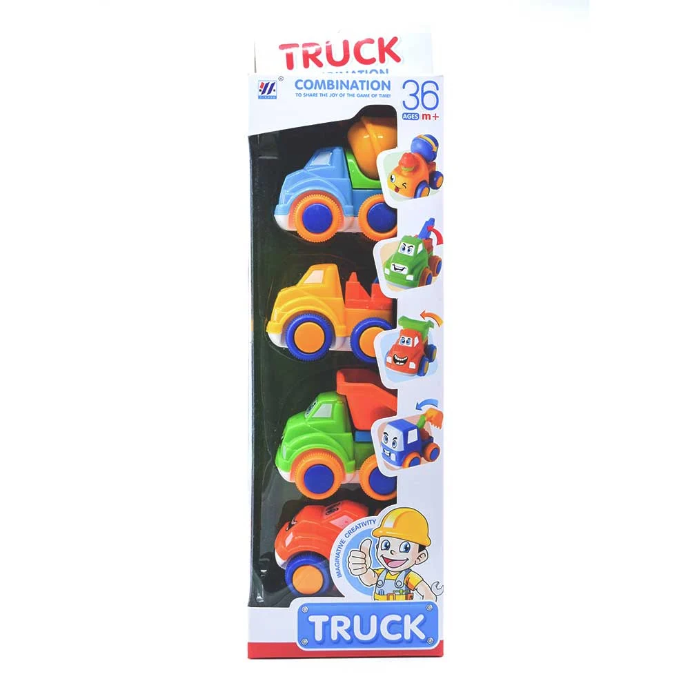 Paquete con 4 carritos camiones de contrucción, varios modelos / truc…