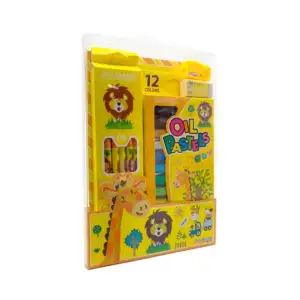 Kit escolar de papelería con libreta de 8 hojas, paquete de 12 crayon…