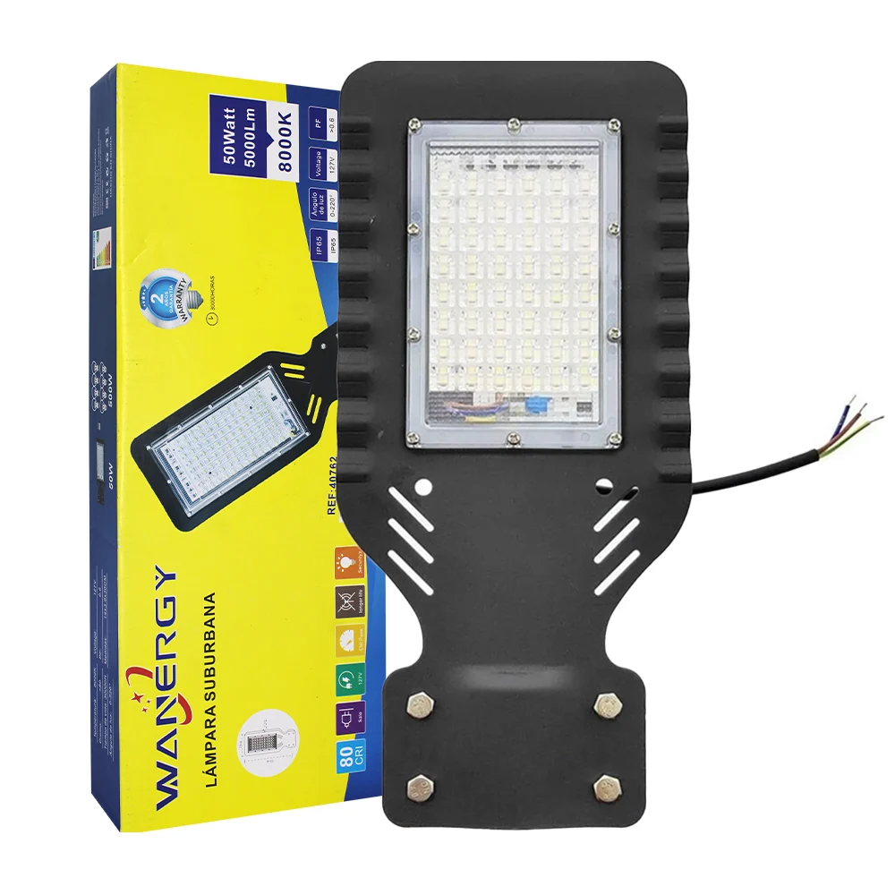 Lámpara suburbana rectangular wanergy luz led fría con protección ip6…