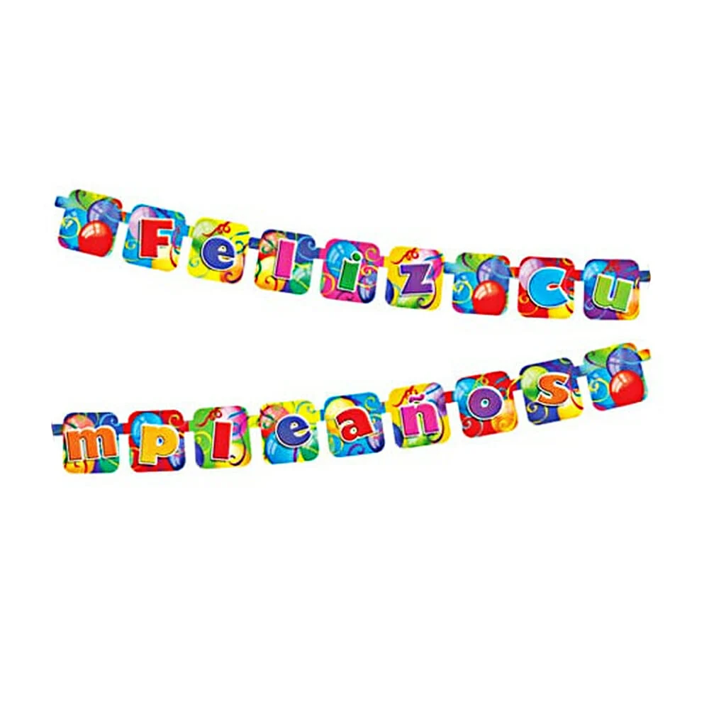 Banner letrero móvil feliz cumpleaños multicolor granmark con diseño …