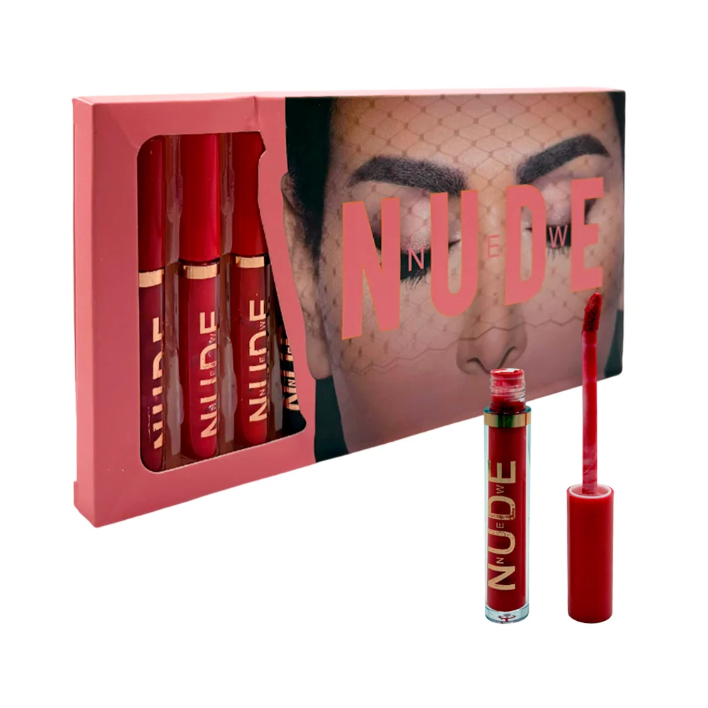 Paquete con 12 labiales líquidos en tonos matte new nude, variedad de…