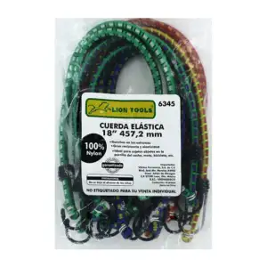 Paquete con 10 cuerdas elásticas de nylon 18" lion tools con ganchos …