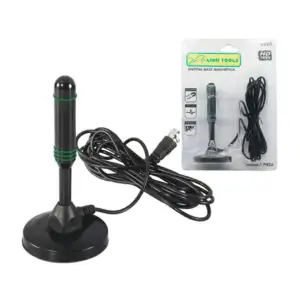 Antena digital lion tools con base magnética y cable coaxial de 2 met…