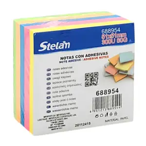 Paquete de notas adhesivas cuadradas mini 51x51mm, color surtido / 68…